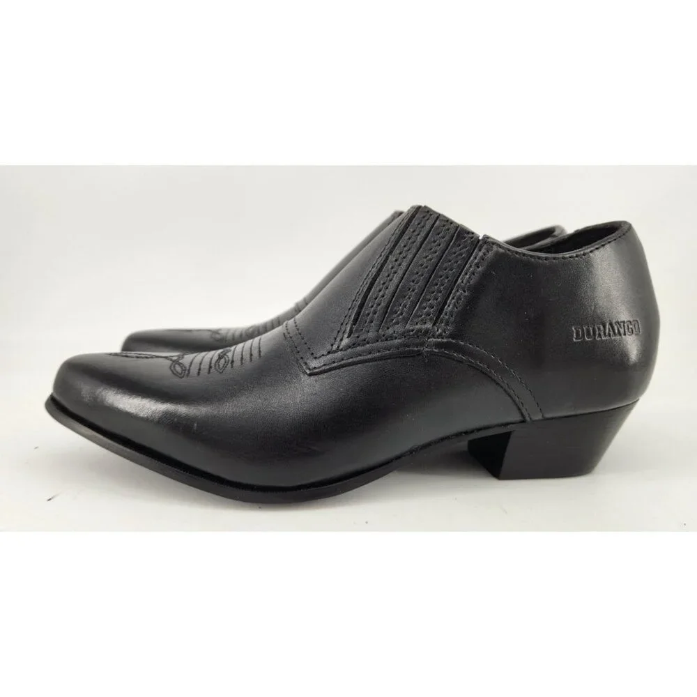 Durango Women's 7M Black Leather Low Western Slip On Cowboy Boot RD3520 - Picture 7 of 14
